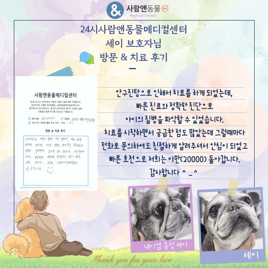 [내이염] 세이 보호자님의 소중한 치료 후기